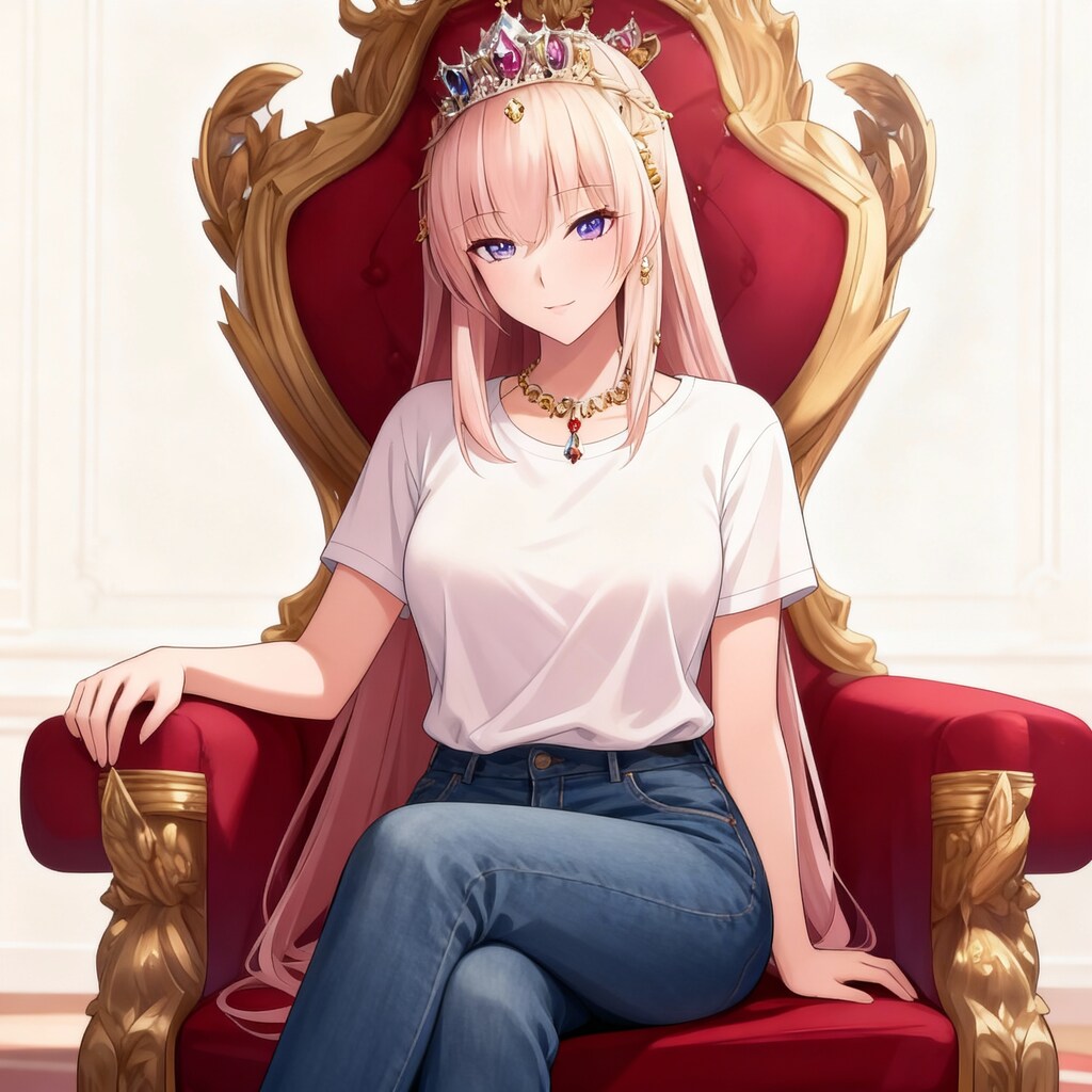 ラフな格好なお姫様