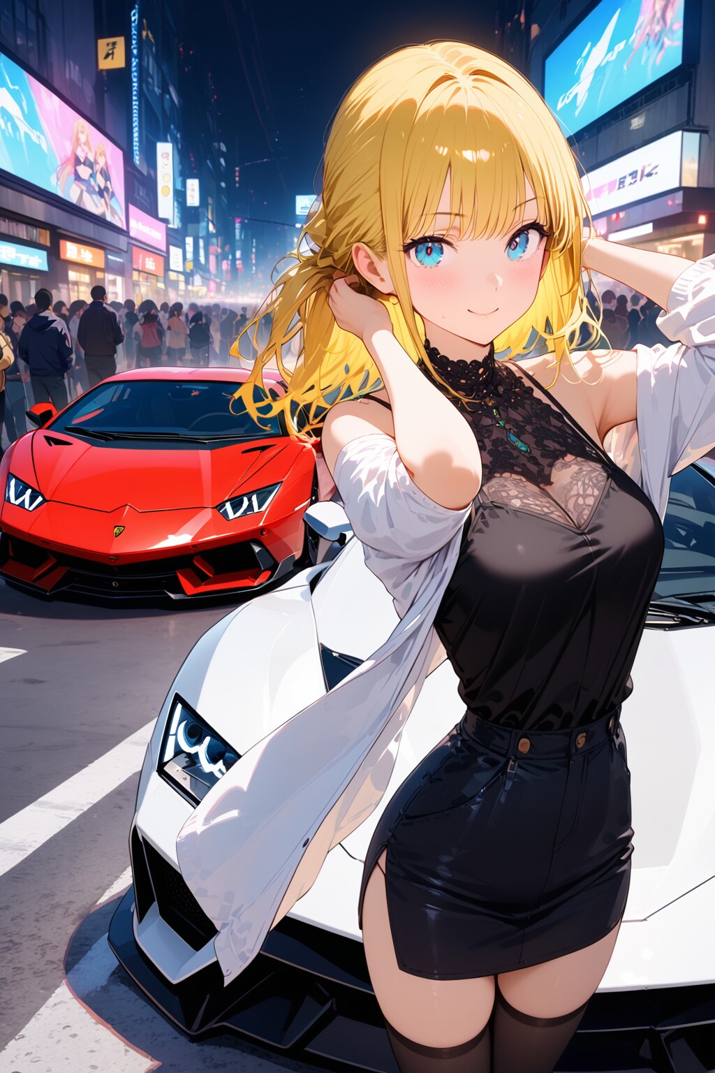 美女と車 | の人気AIイラスト・グラビア
