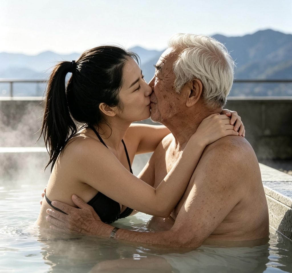 おじさんと付き合ってるボインのビキニお姉さん2