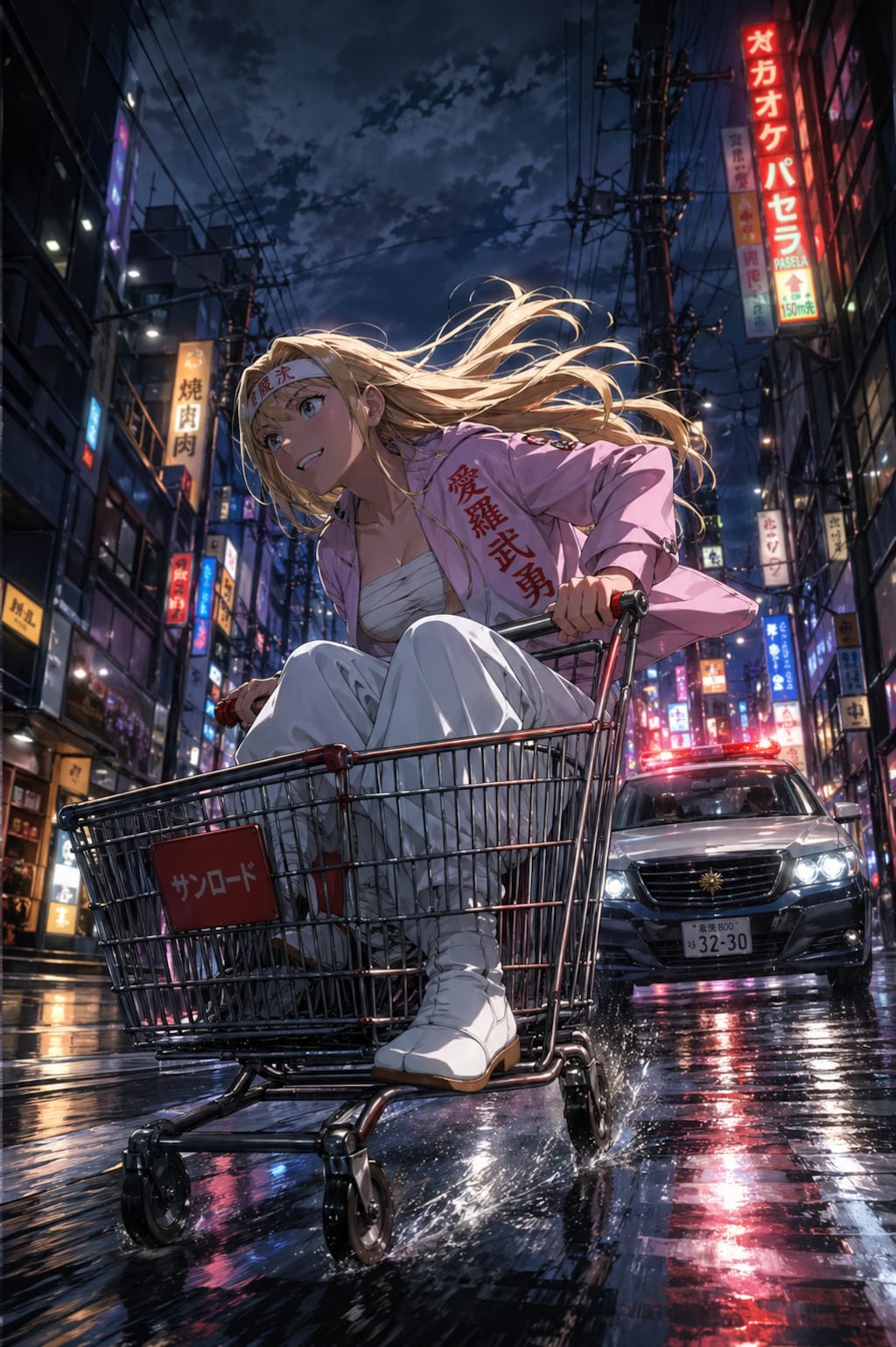 春のショッピングカートレース