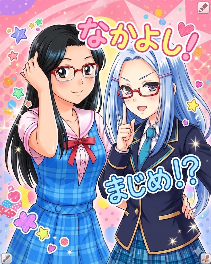 なかよし！？な ふたり | の人気AIイラスト・グラビア