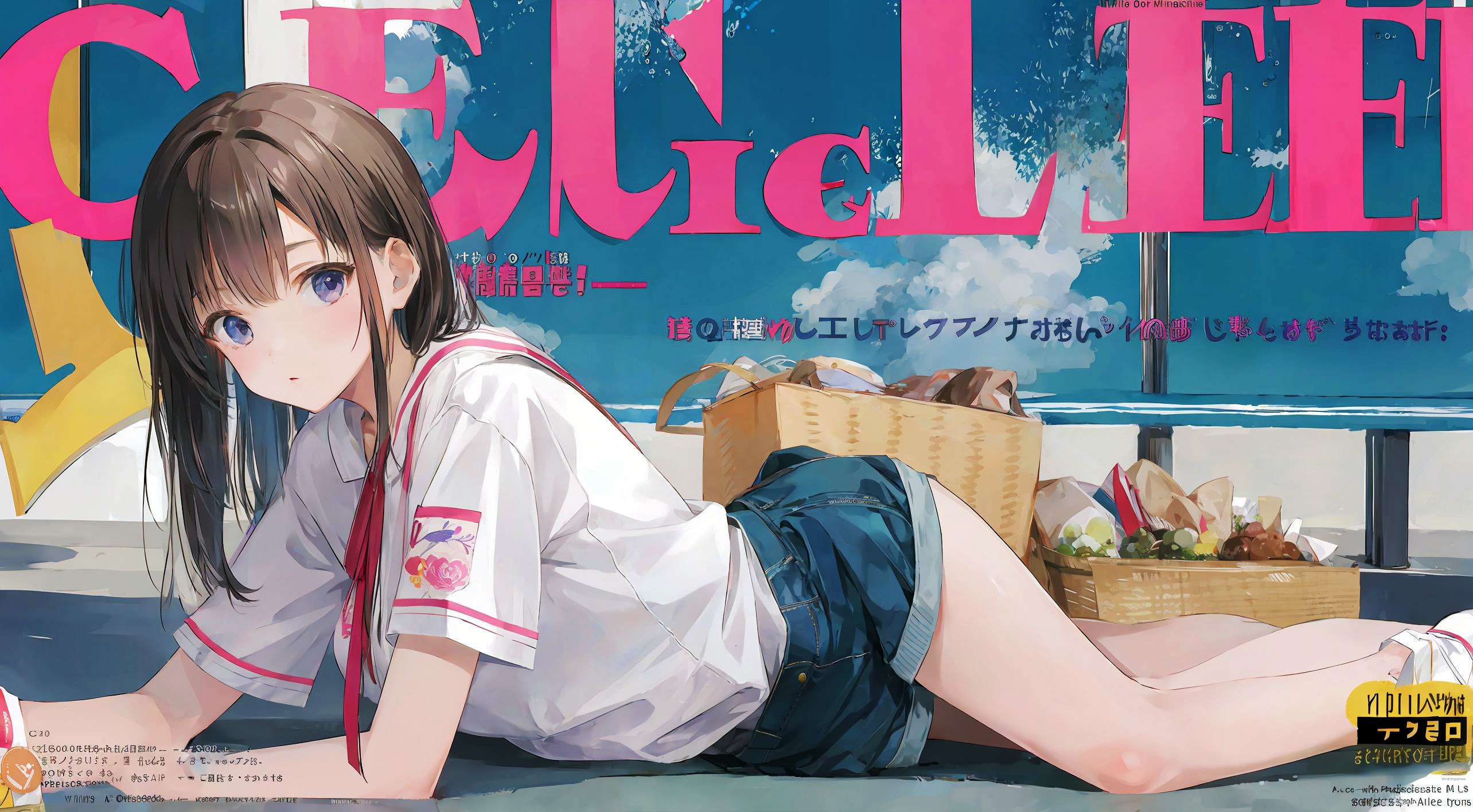 magazine風表紙絵 | の人気AIイラスト・グラビア
