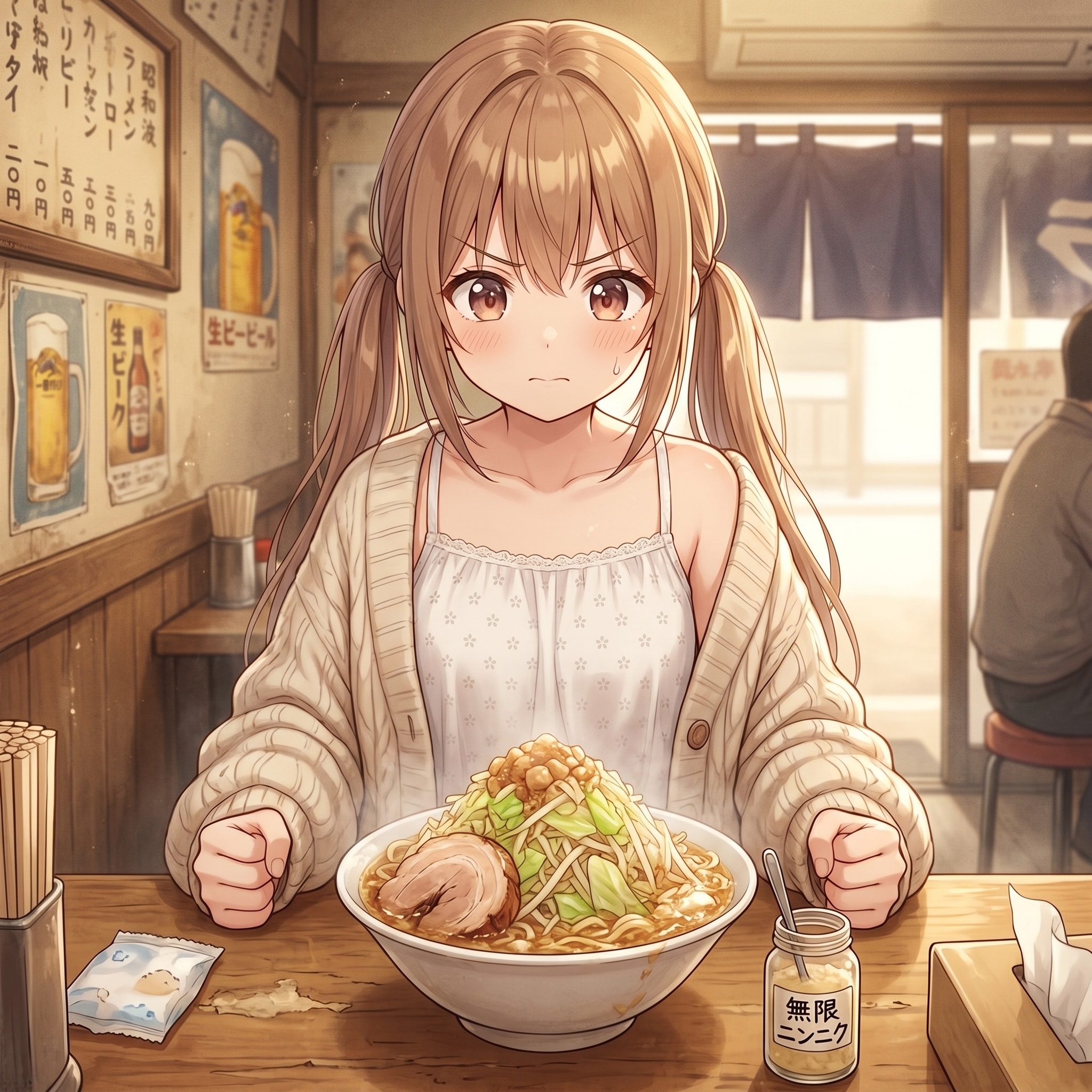 梢とランチ（９）二郎系ラーメン | の人気AIイラスト・グラビア