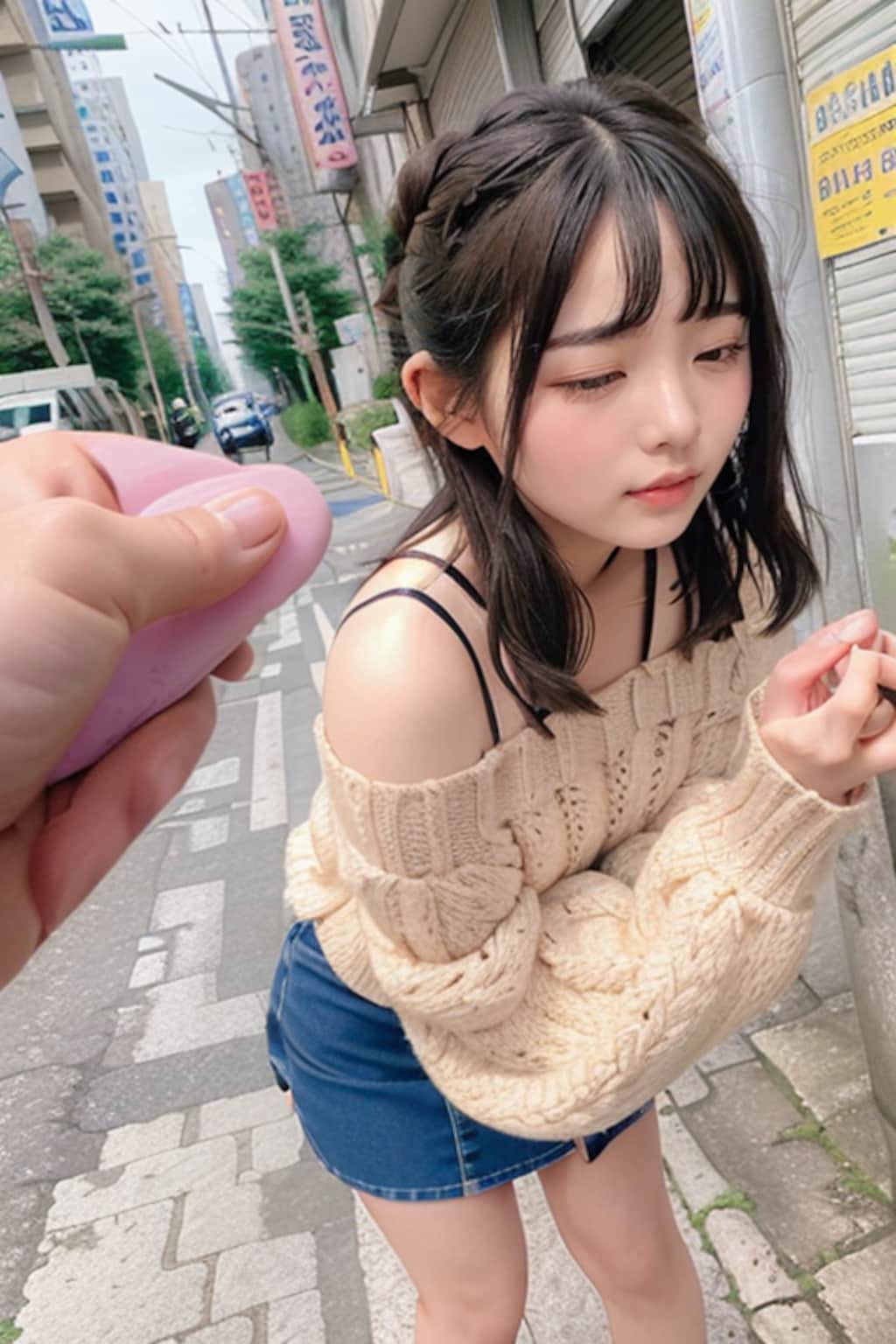 路上リモコン遊び