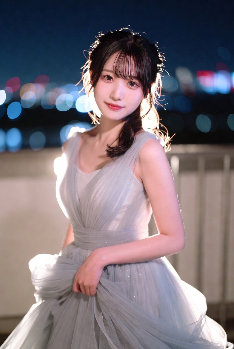 黒髪ロングでドレスの美女１２ | の人気AIイラスト・グラビア