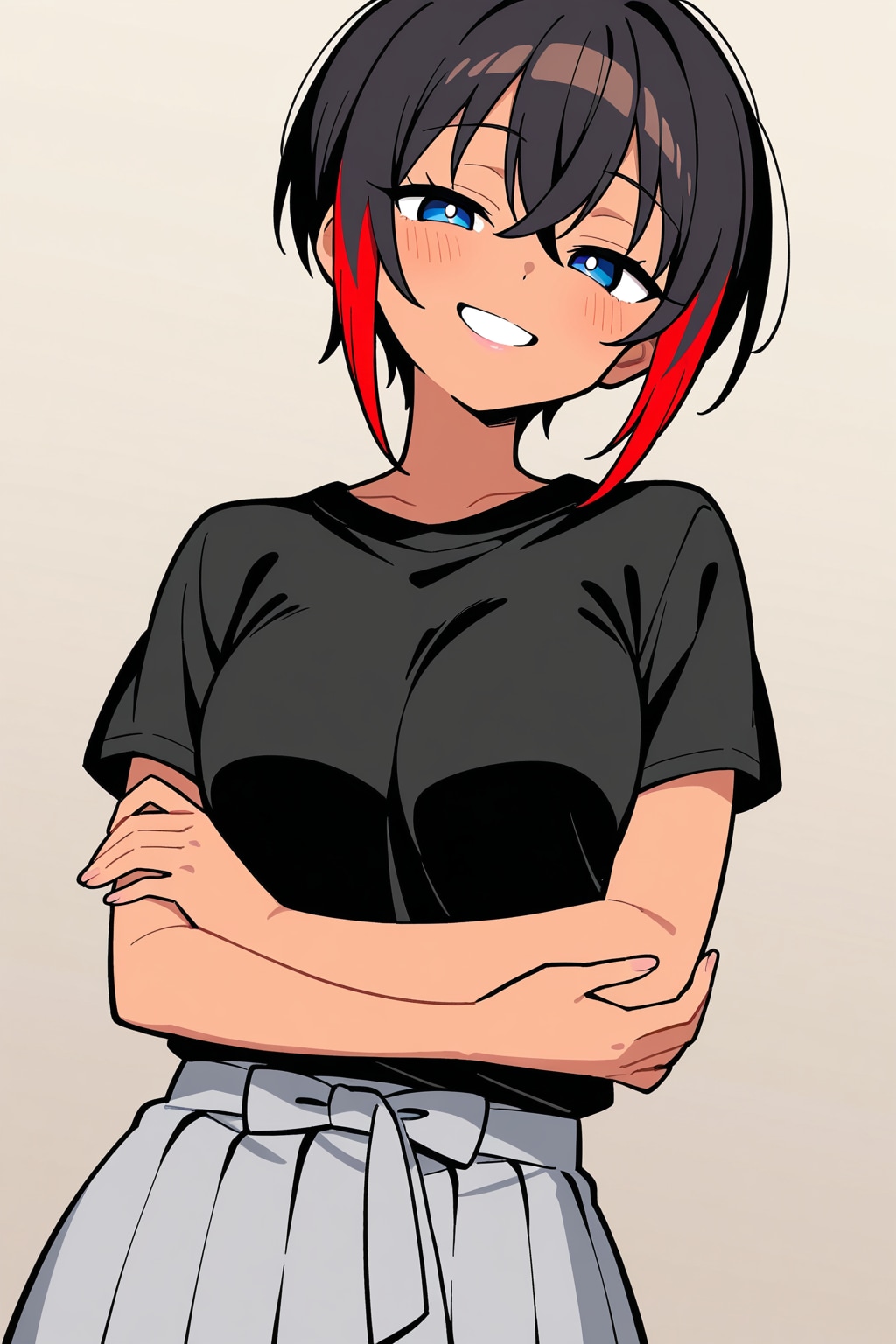ロングスカート愛好家さんのところの赤メッシュさん