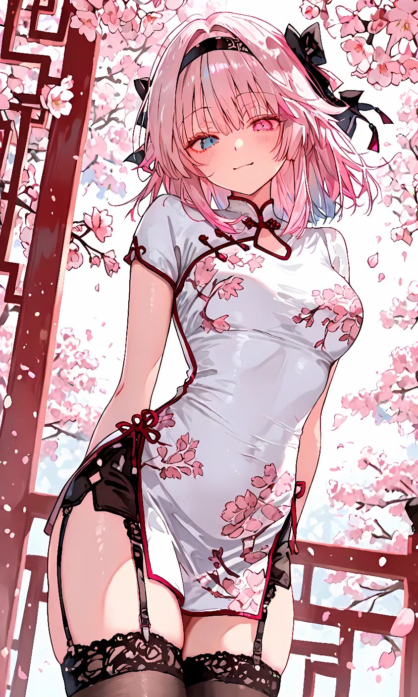チャイナドレス+桜