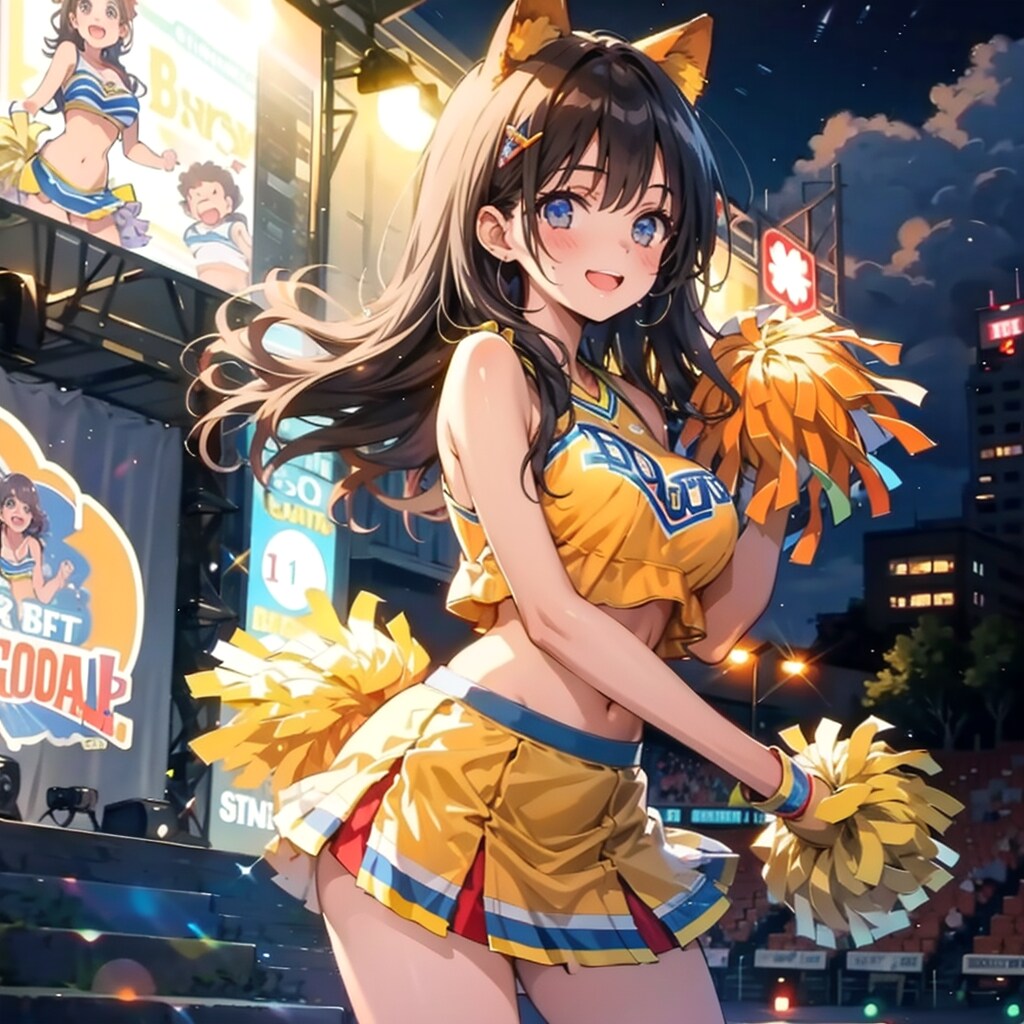 ライブステージのチアガール