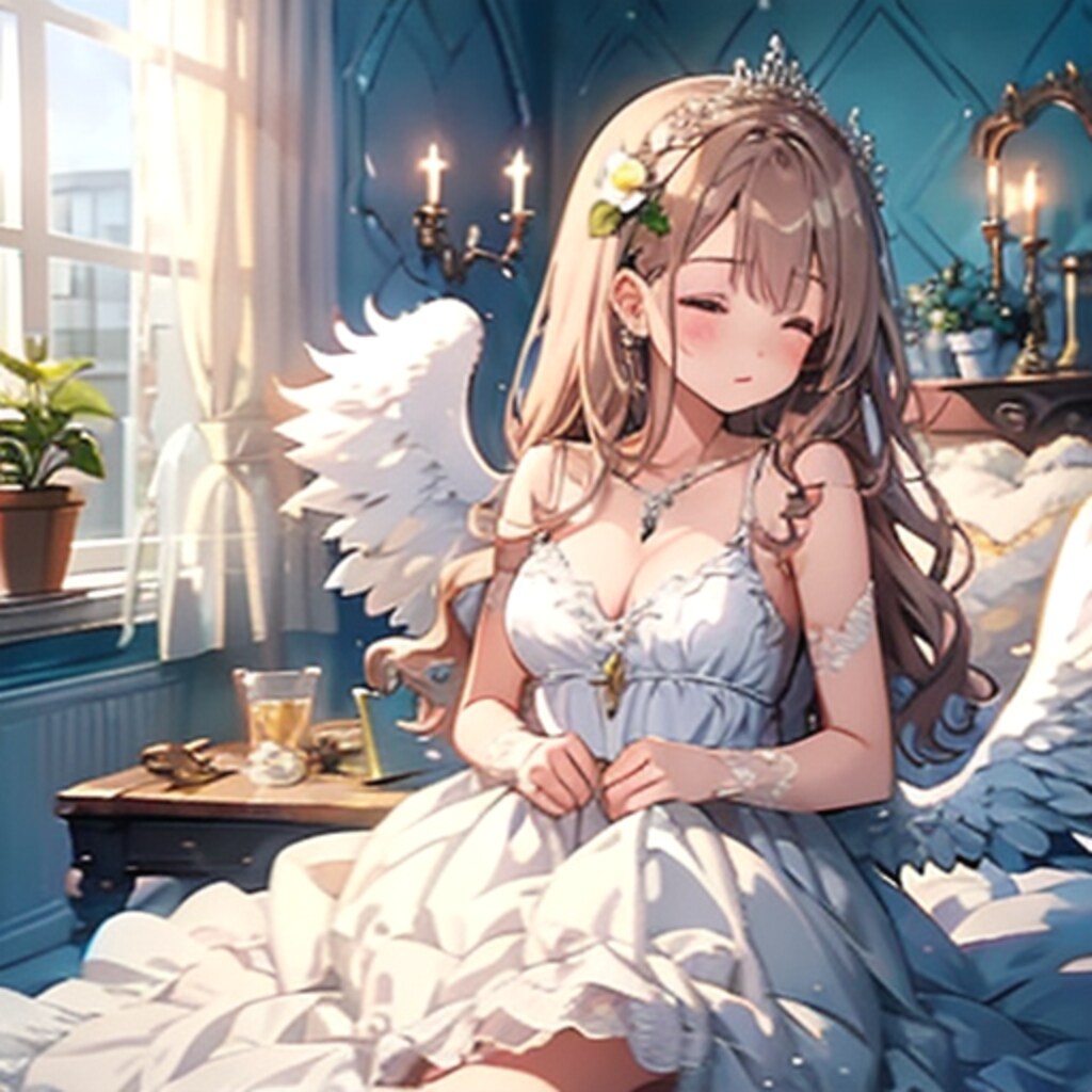 ベッドの上の天使250704