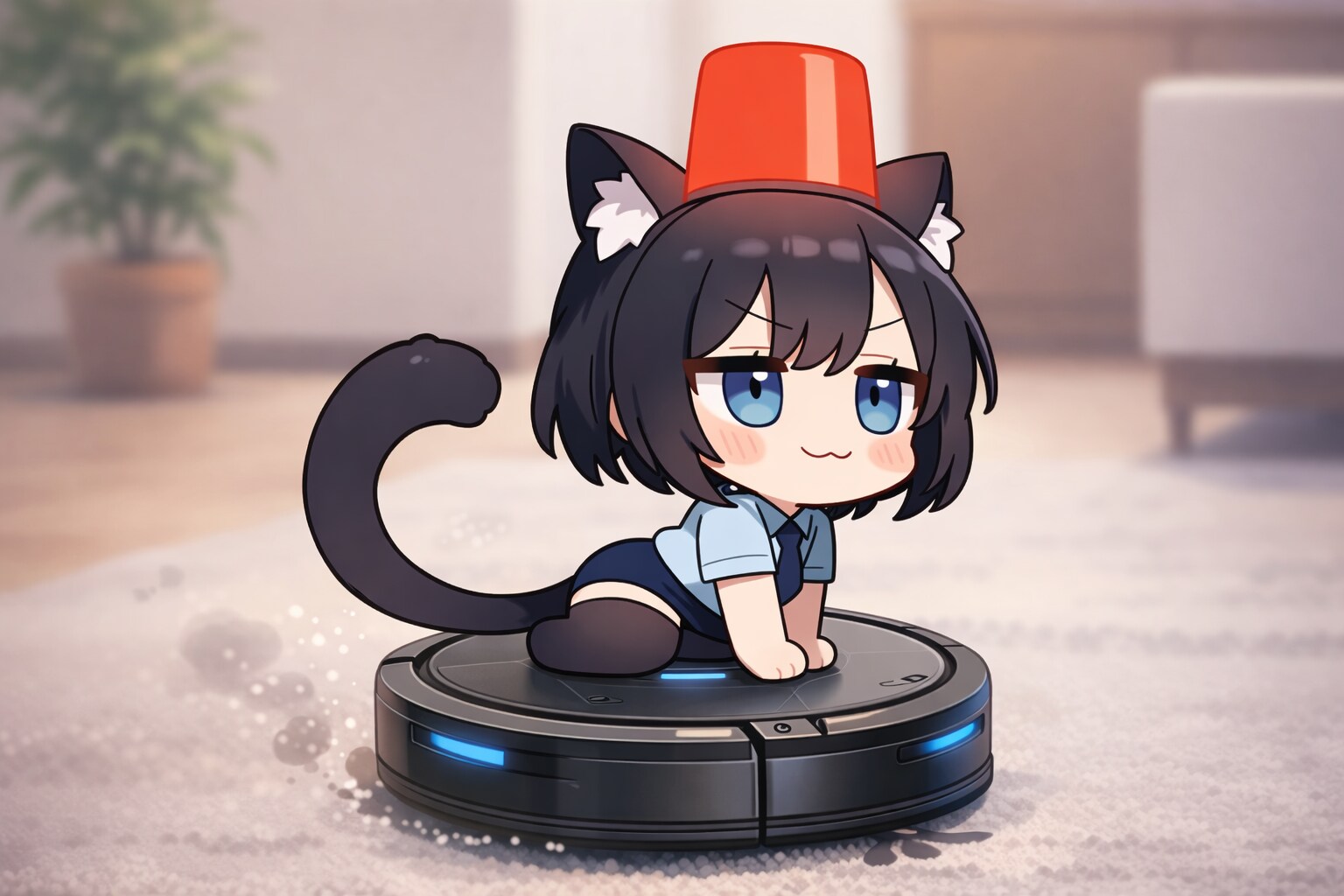 パトロール開始なのです！我々ねこちやんが家の平和を守るのです！