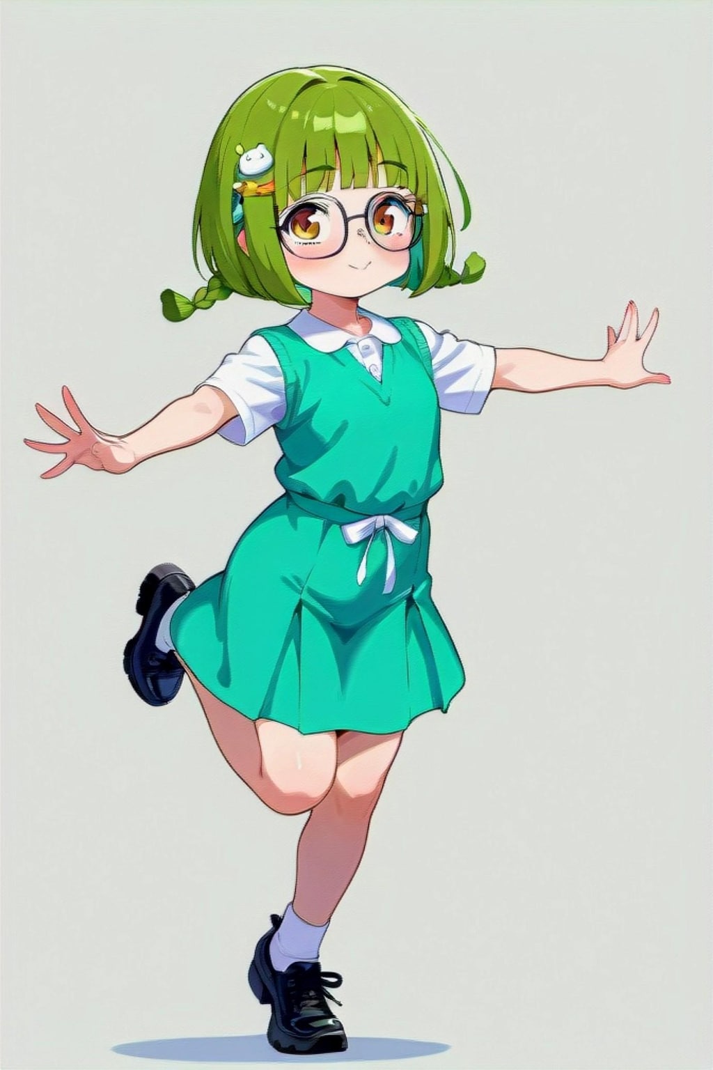 眼鏡の緑髪ちゃん