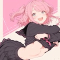 くびれ＆下乳アピールするピンク少女 3枚目