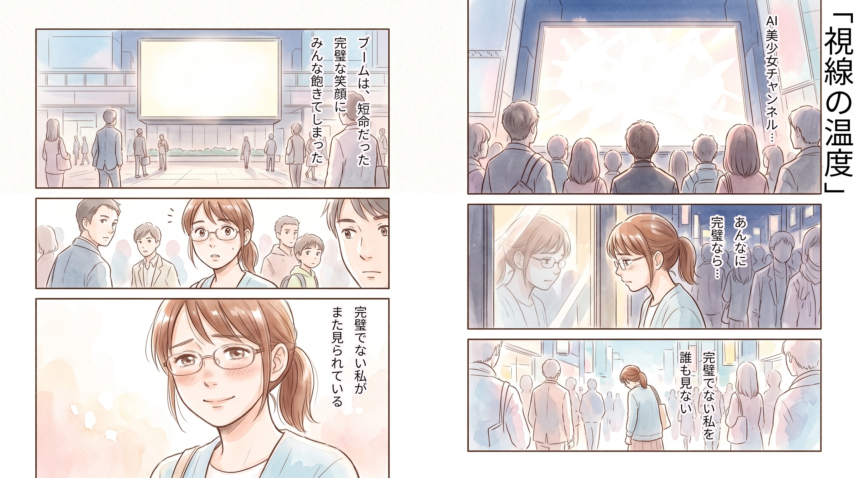 視線の温度　★AI併用作品★
