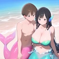 ラブラブカップルな人魚たち 2枚目