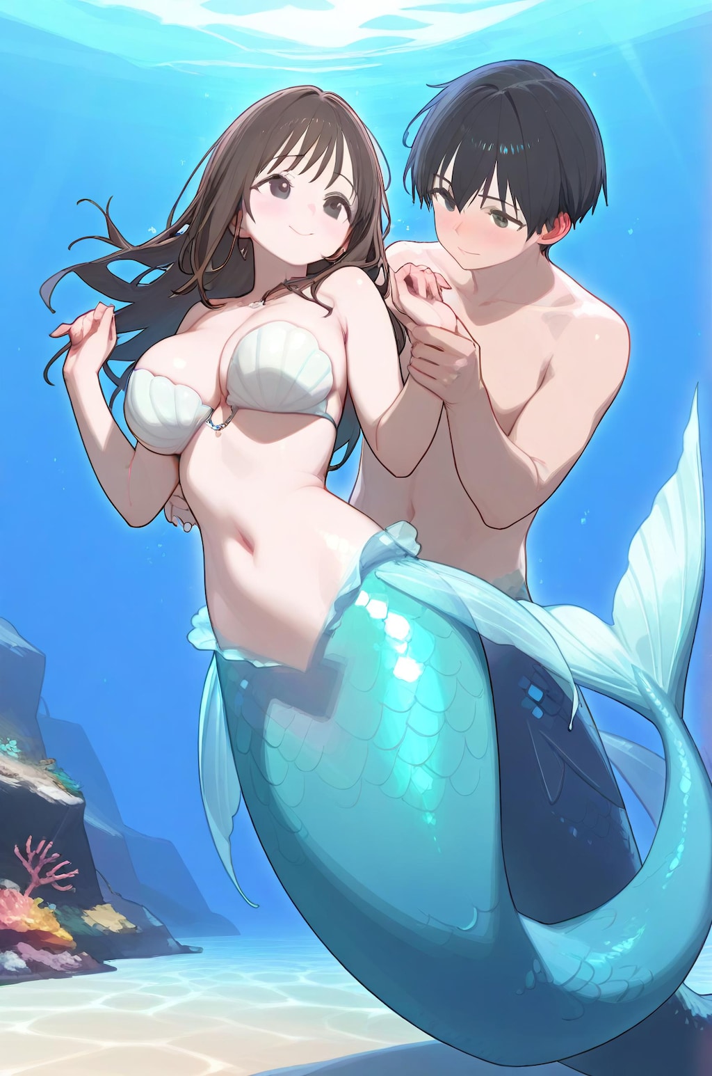 ラブラブカップルな人魚たち