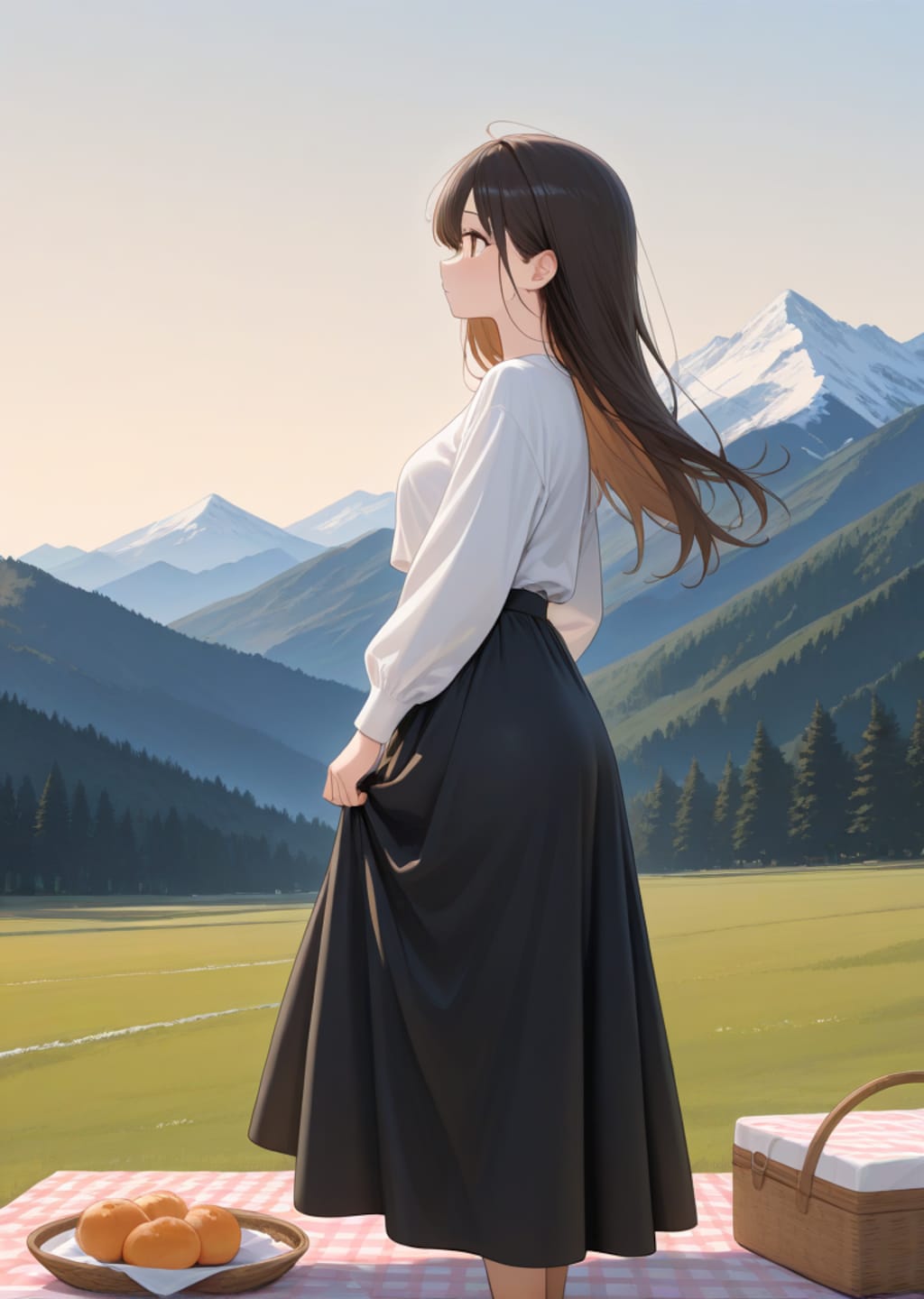 ピクニックの女の子