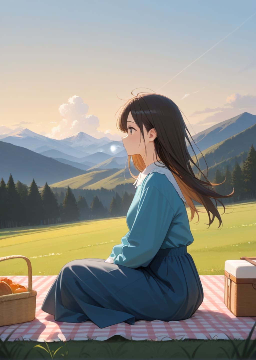 ピクニックの女の子