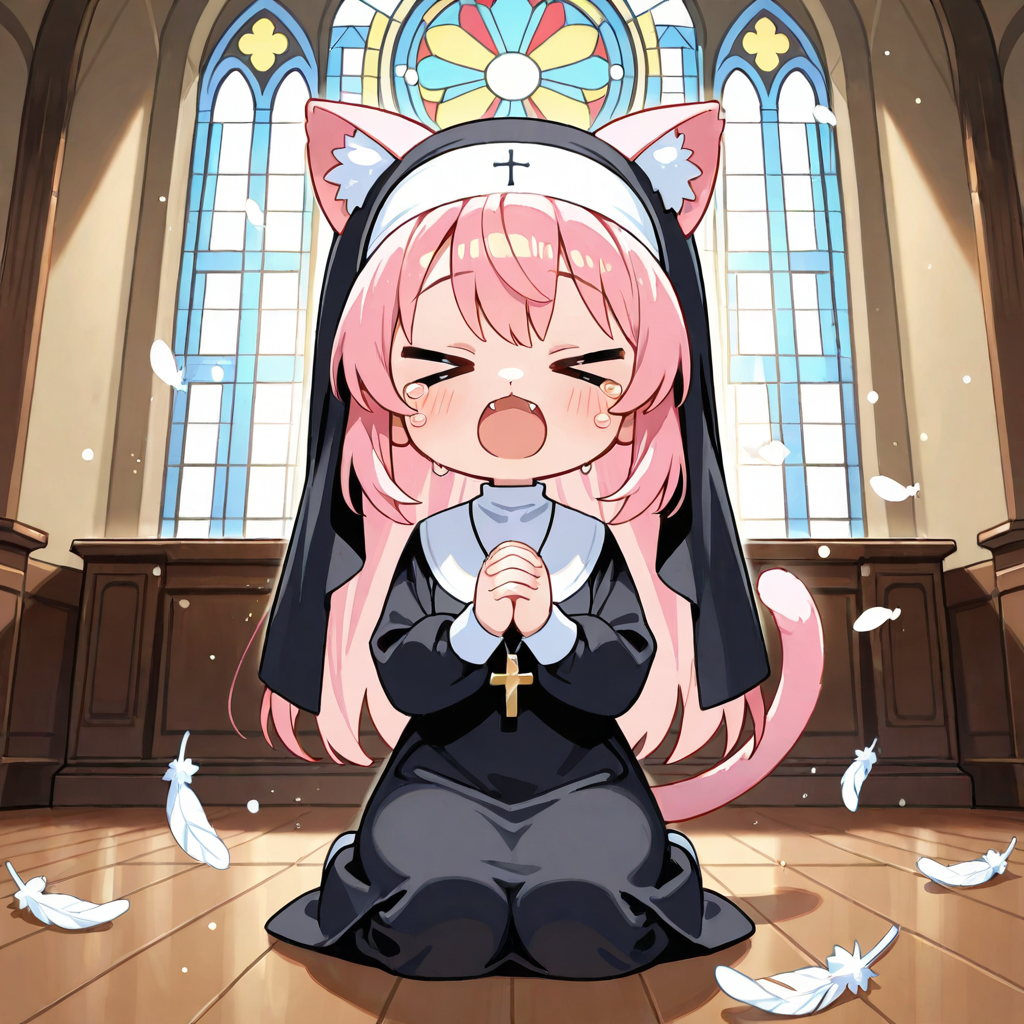 おさかにゃダッシュを懺悔するねこちゃん。