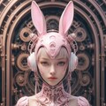 pink bunny cosmic armor girl sci-fi mode 兎耳武装機動隊 2枚目