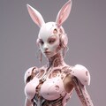 pink bunny cosmic armor girl sci-fi mode 兎耳武装機動隊 11枚目
