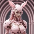 pink bunny cosmic armor girl sci-fi mode 兎耳武装機動隊 5枚目