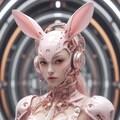 pink bunny cosmic armor girl sci-fi mode 兎耳武装機動隊 4枚目