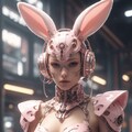 pink bunny cosmic armor girl sci-fi mode 兎耳武装機動隊 3枚目