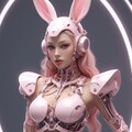 pink bunny cosmic armor girl sci-fi mode 兎耳武装機動隊 7枚目