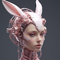 pink bunny cosmic armor girl sci-fi mode 兎耳武装機動隊 9枚目