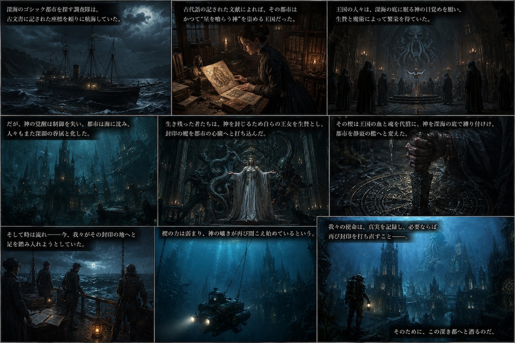 深海のゴシック都市