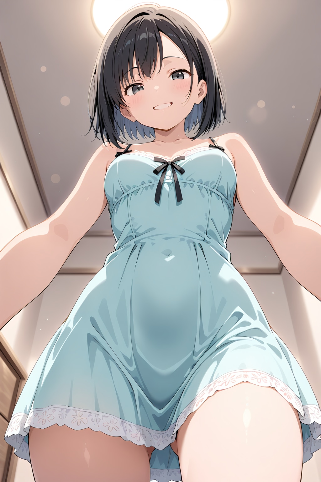 下から