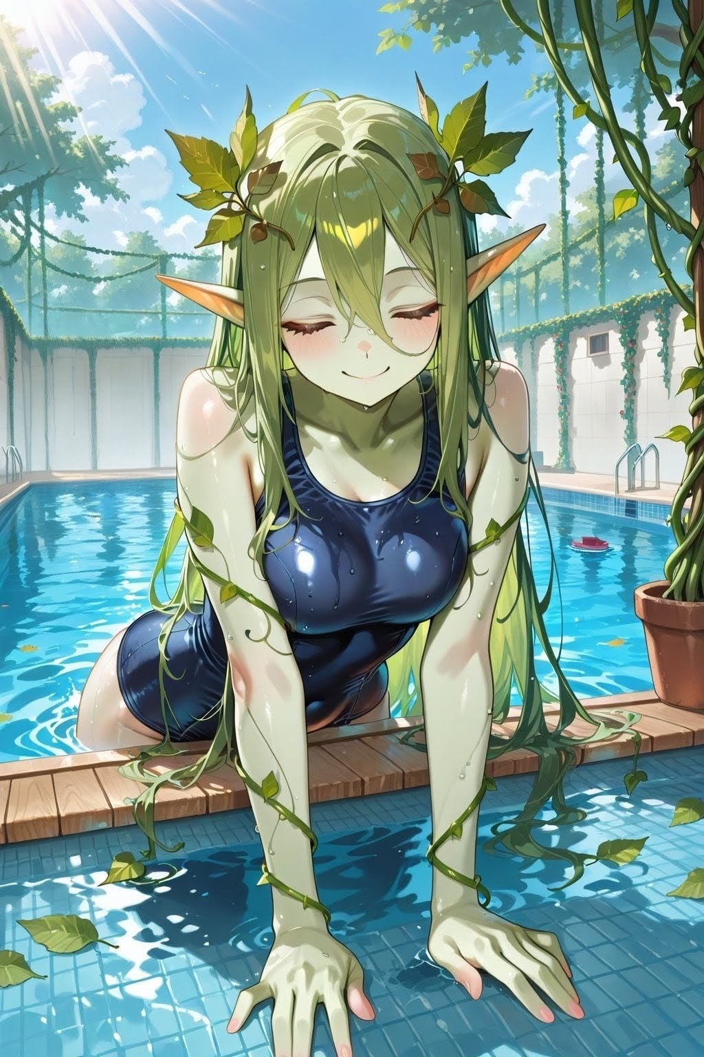 スク水姿のDRYADちゃん