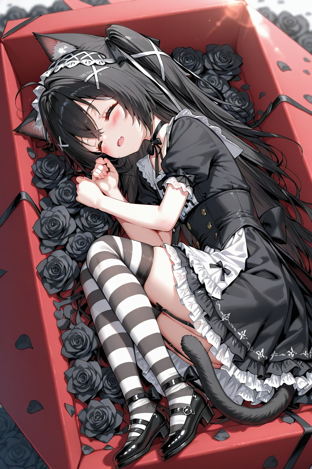 ネコミミ黒薔薇 | の人気AIイラスト・グラビア