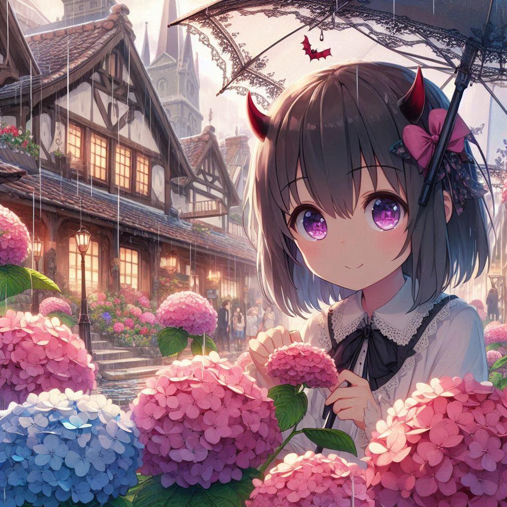 梅雨の吸血鬼娘