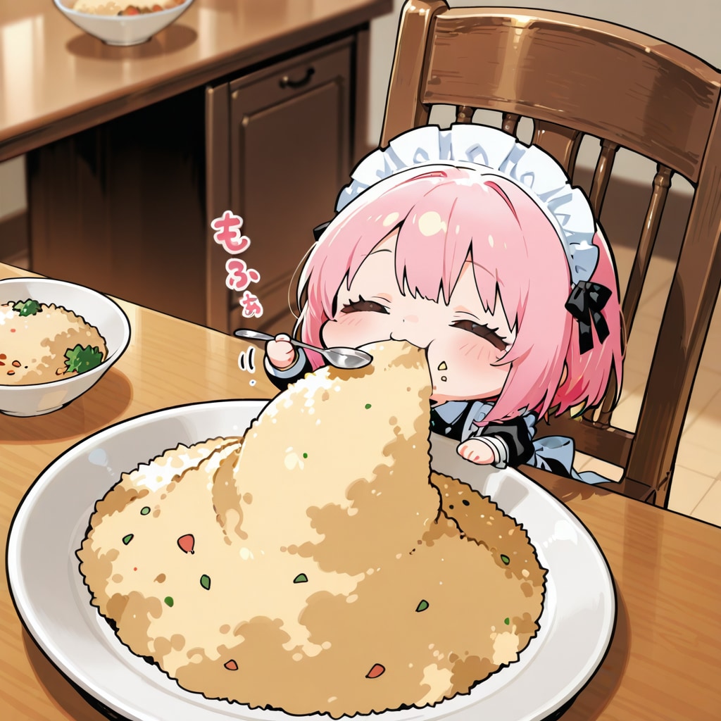 PHOENIXのチャーハンを食べる | の人気AIイラスト・グラビア