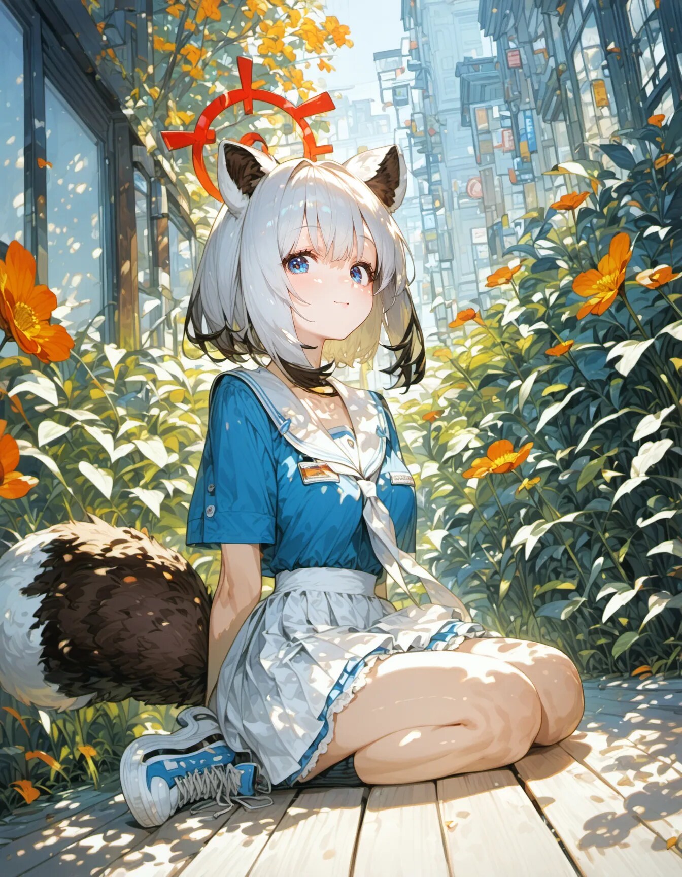 Halo in the Concrete Meadow | の人気AIイラスト・グラビア