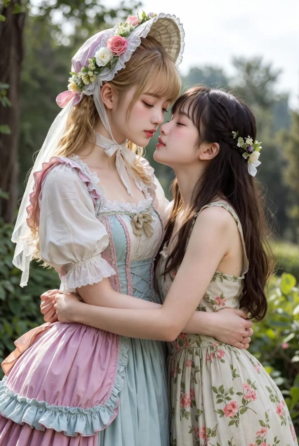 姉妹キス