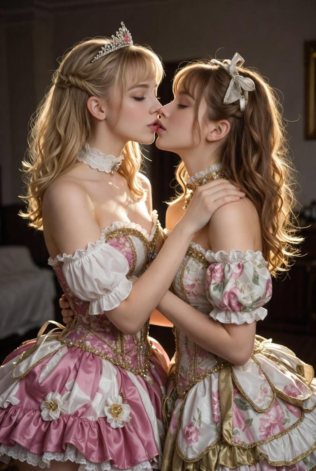 姉妹キス