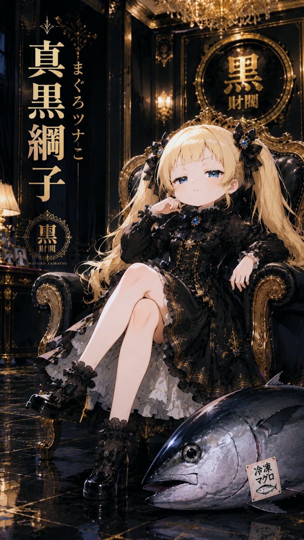 真黒財閥のジト目お嬢様、真黒綱子(まぐろツナこ)