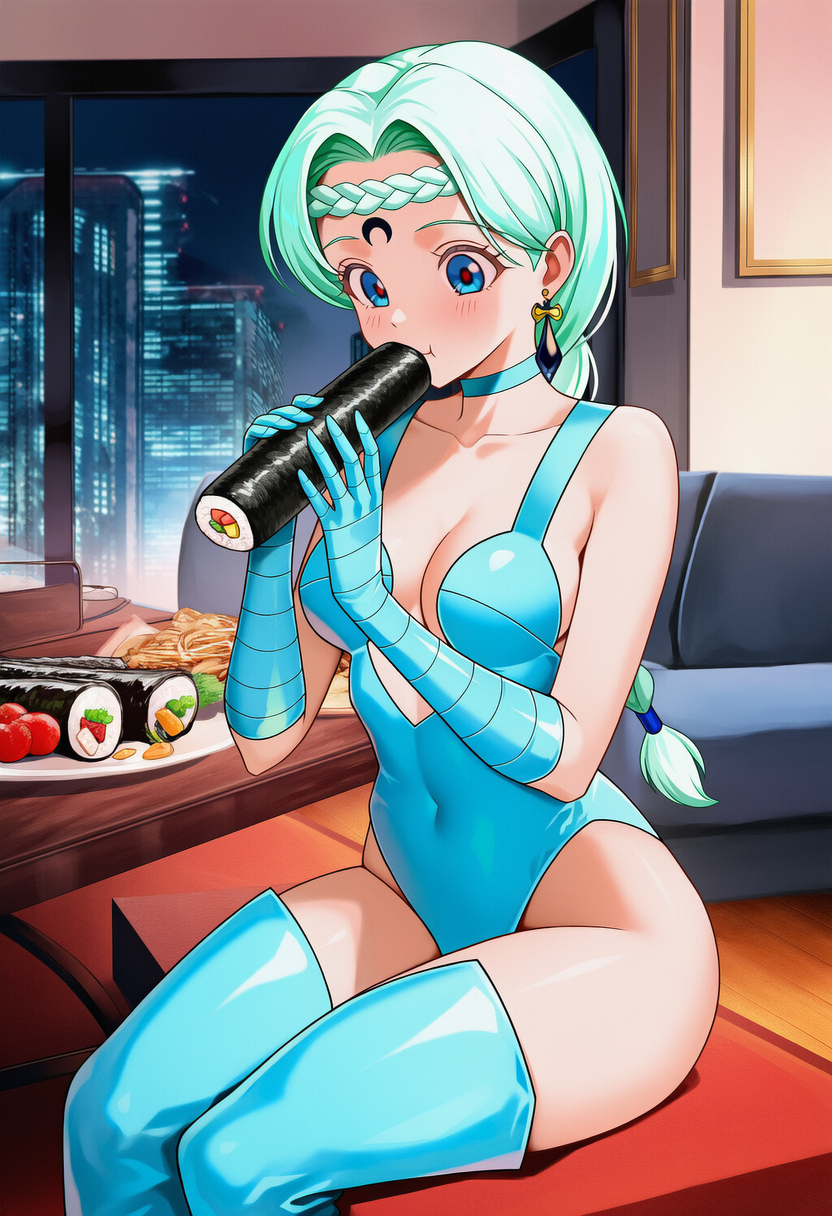 恵方巻を食べるベルチェ | の人気AIイラスト・グラビア