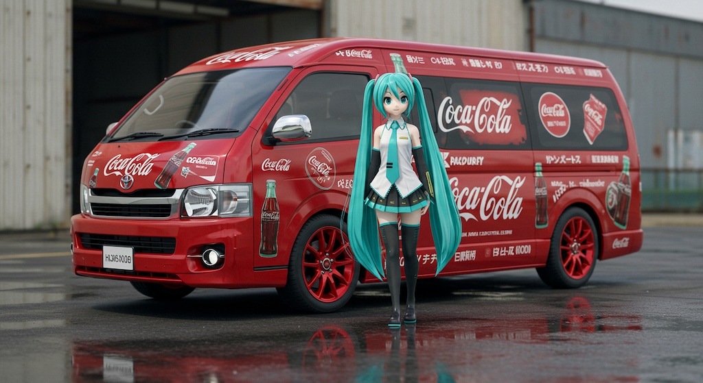 コカ・コーラハイエースと初音ミク