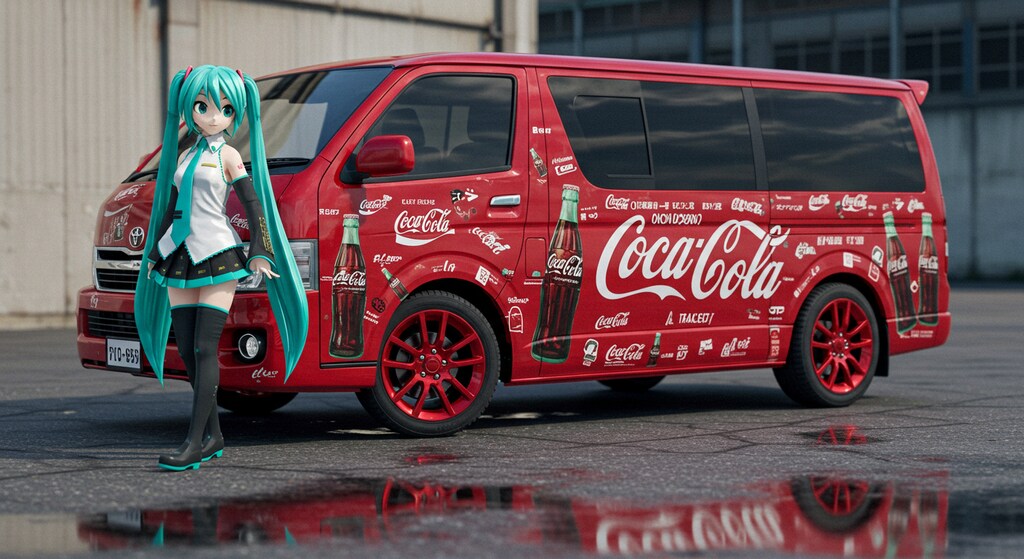 コカ・コーラハイエースと初音ミク