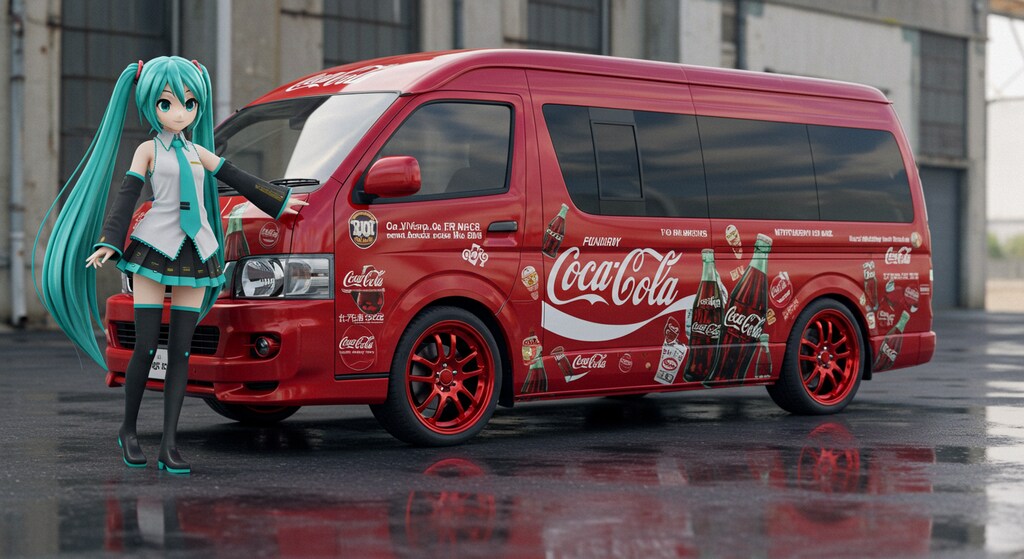 コカ・コーラハイエースと初音ミク