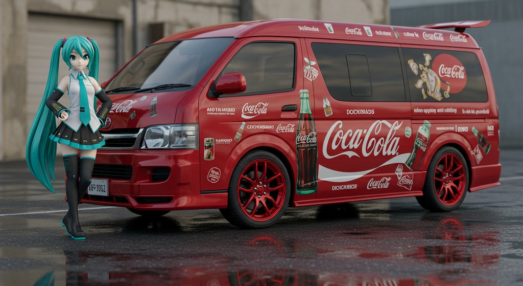 コカ・コーラハイエースと初音ミク