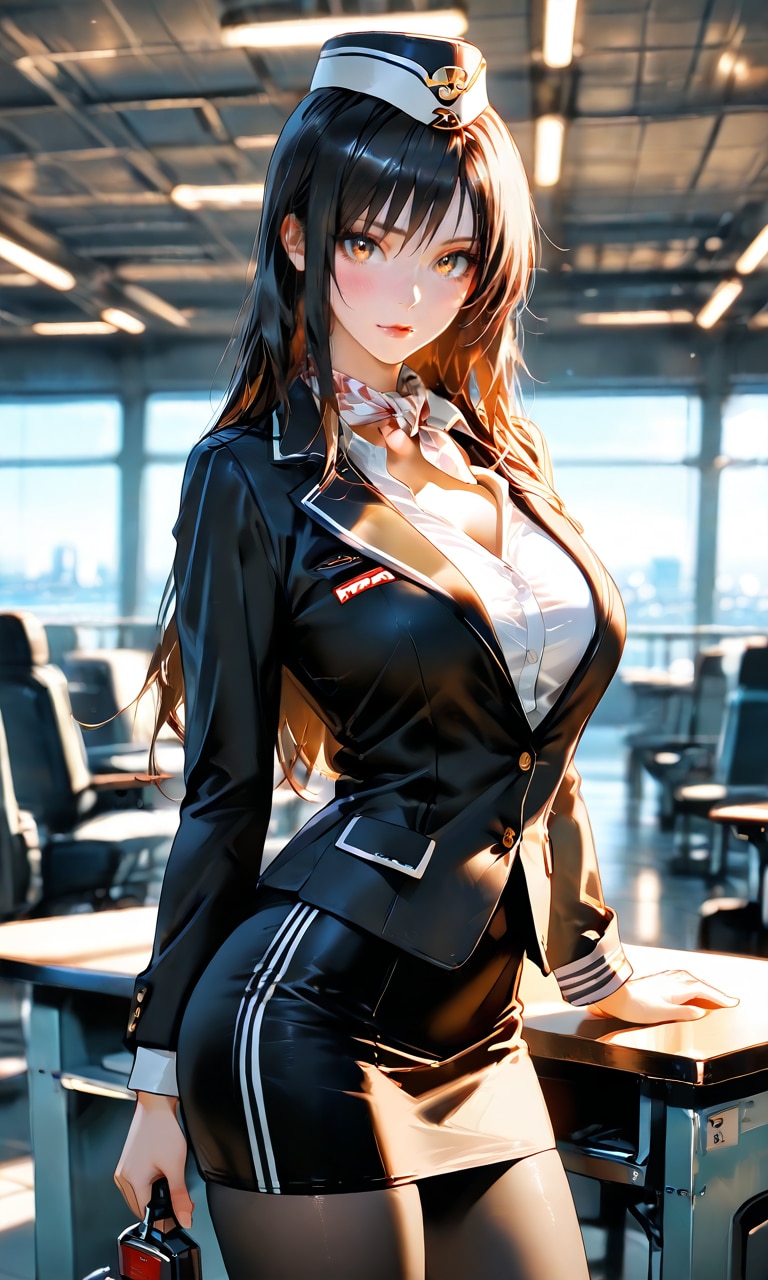 古手川唯、夕暮れの空港で制服の折り目が隠しきれない特別扱い