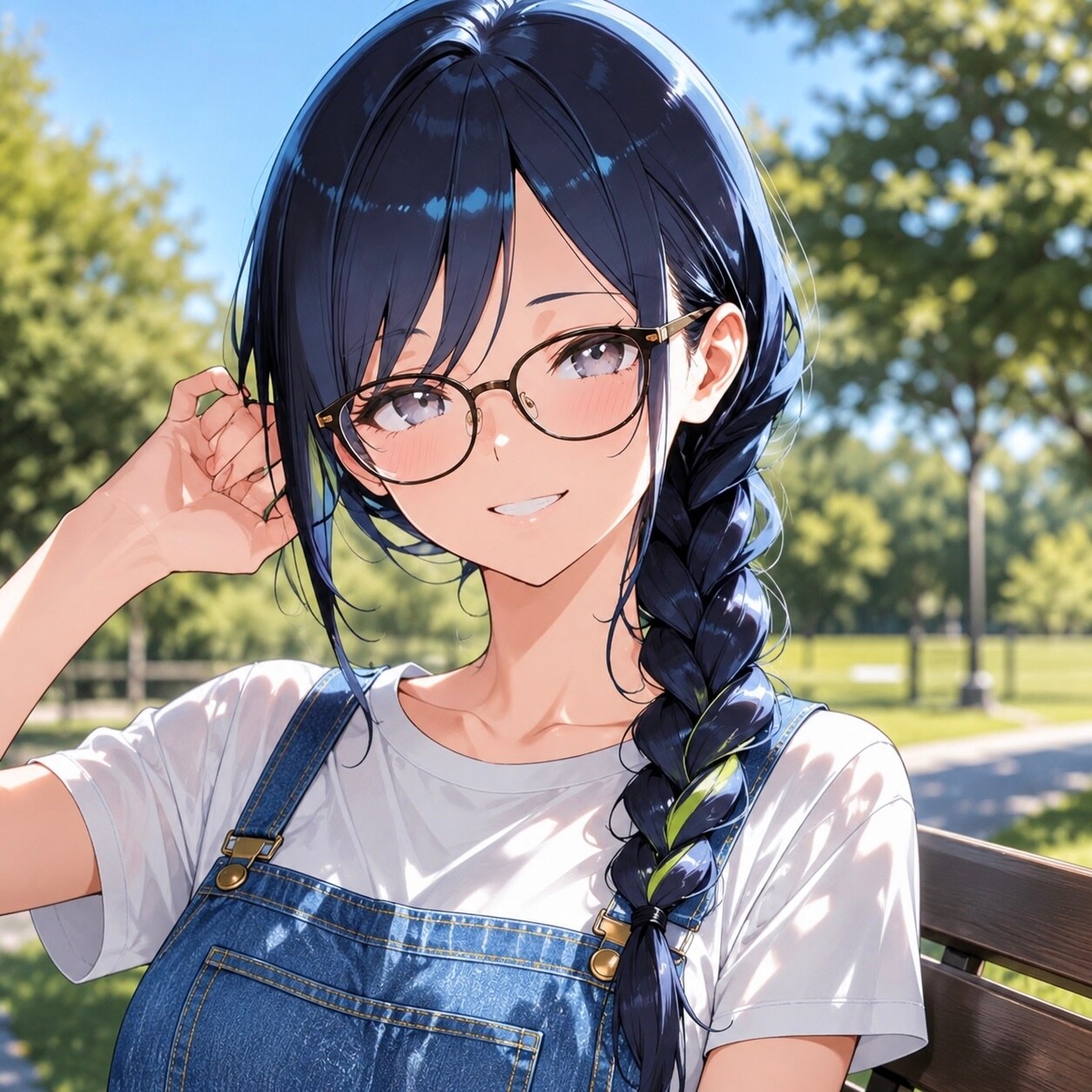 眼鏡三つ編みカントリー七瀬