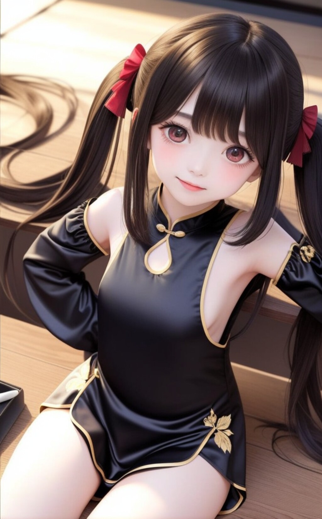 cute girl with china-dress