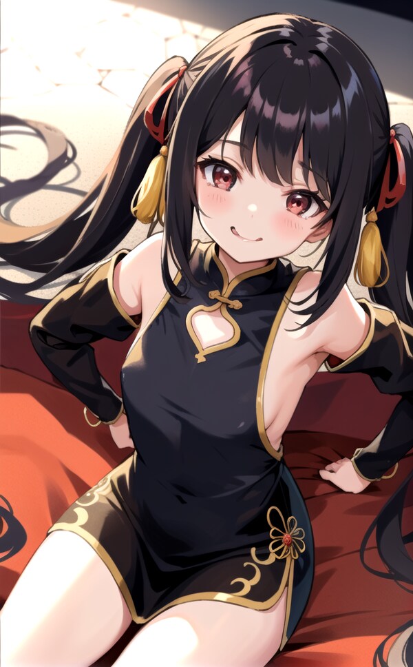 cute girl with china-dress