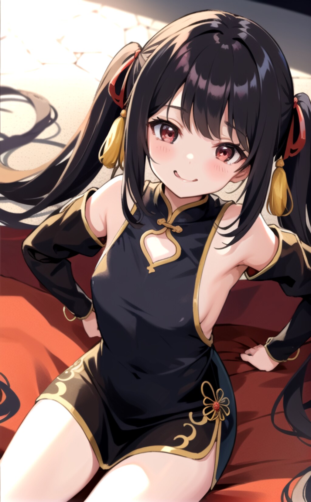 cute girl with china-dress