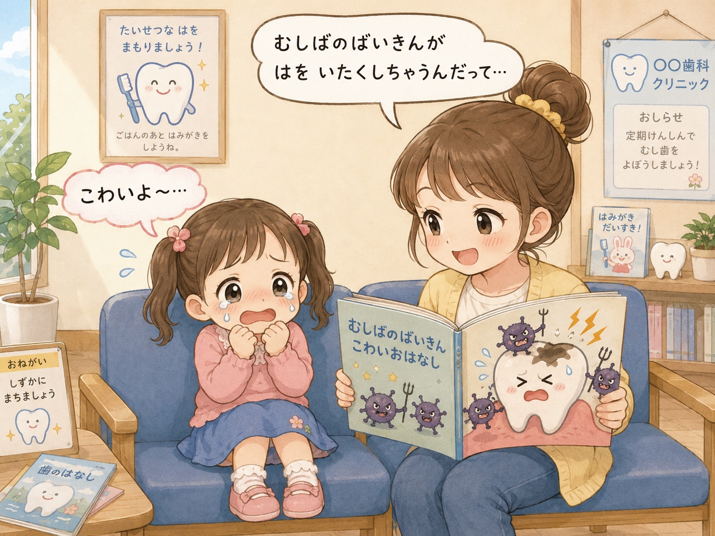 歯医者さんの待合室といじわるなおねえさん